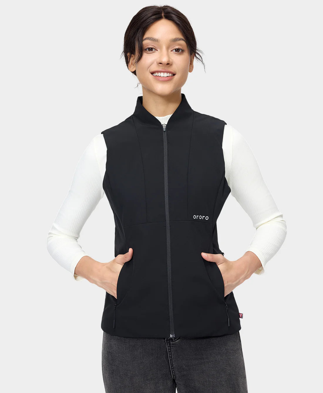 Women's Heated Golf Vest Small Gray